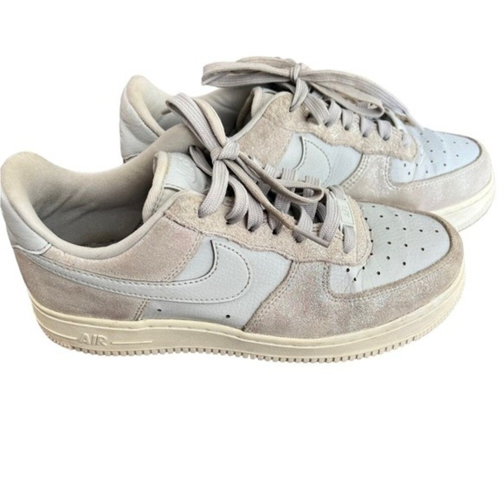Nike Air Force 1 Platinum Sparkle Glitter Blue Gray Size 7 AF1
